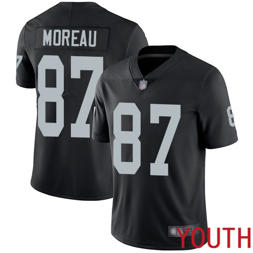 Oakland Raiders Limited Black Youth Foster Moreau Home Jersey NFL Football #87 Vapor Untouchable Jersey